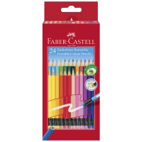 FABER-CASTELL Buntstifte radierbar, 24er Kartonetui