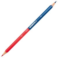 Kores Crayons de couleur TWIN, triangulaire, bleu / rouge
