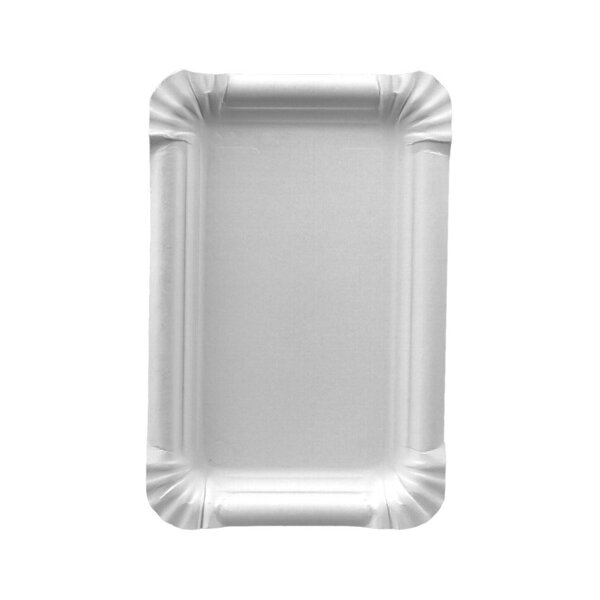 PAPSTAR Assiette en carton pure rectangulaire, blanc