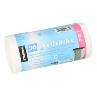 STARPAK Sac poubelle HDPE, 60 litres, blanc