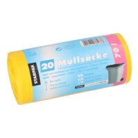 STARPAK Sac poubelle HDPE, 60 litres, blanc