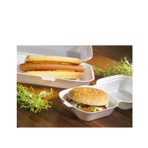 STARPAK Boîte à hamburger carrée, XPS, 120 x 120 x 75 mm