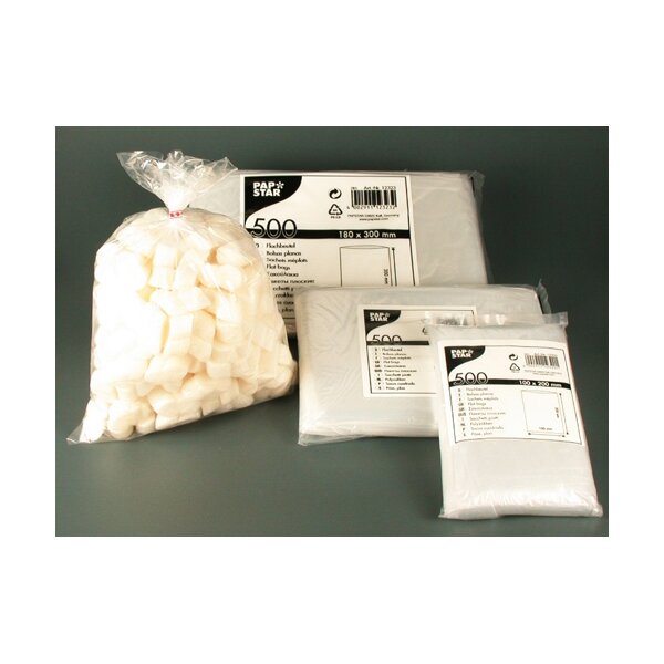 STARPAK Flachbeutel, Masse: (B)160 x (H)240 mm, transparent