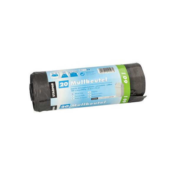 Sac-poubelle Papstar LDPE 30 Litres Gris - Neuf En Emballage D'origine - Marque Allemande