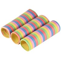 PAPSTAR Serpentins Rayures, en papier, 5 couleurs