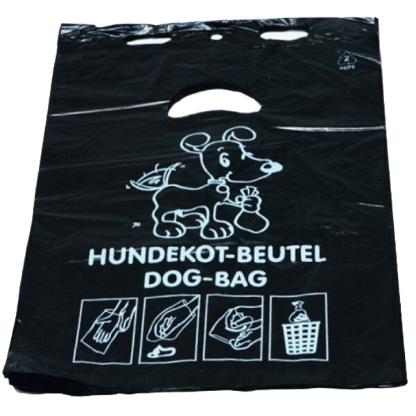 DEISS Sachet à déjections canines, HDPE, 3 litres, noir