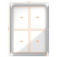 nobo Vitrine daffichage Premium Plus, fond en...