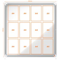 nobo Vitrine daffichage Premium Plus, fond en...