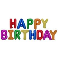 PAPSTAR Set de ballons en film Happy Birthday, or