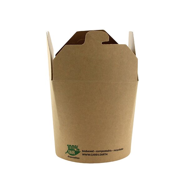 PAPSTAR Bo&icirc;te &agrave; snack pure, carr&eacute;, 760 ml, brun