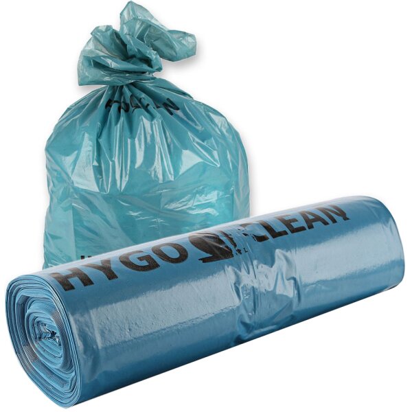 HYGOCLEAN LDPE-M&uuml;lls&auml;cke, 160 Liter, 60 my, blau