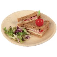 NATURE Star Assiette en feuille de palmier, rond, 200 mm