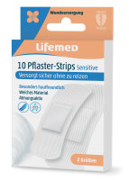 Lifemed Pflaster-Strips "Sensitive", weiss, 10er