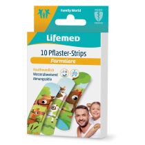 Lifemed Kinder-Pflaster-Strips "Farmtiere", 10er