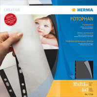 HERMA Fotokarton, 230 x 297 mm, 230 g qm, schwarz