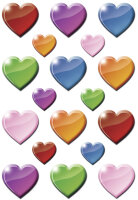 HERMA Sticker DECOR Coeurs multicolores