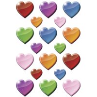 HERMA Sticker DECOR Coeurs multicolores