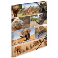 HERMA Eckspannermappe "Afrika Tiere", aus...