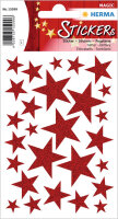 HERMA Weihnachts-Sticker MAGIC "Sterne rot",...