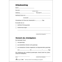 RNK Verlag Vordruck Urlaubsantrag, Block, SD, DIN A5