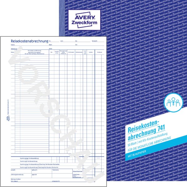 AVERY Zweckform Formularbuch Reisekostenabrechnung, A4