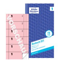 AVERY Zweckform Formularbuch Bonbuch, 105 x 198 mm, rosa