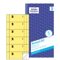 AVERY Zweckform Formularbuch "Bonbuch", 105 x 198 mm, rosa