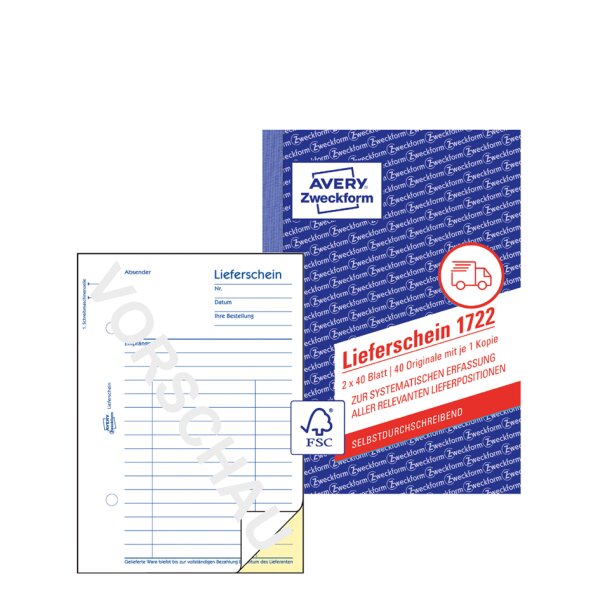 AVERY Zweckform Formularbuch Liefer-/Empfangsschein, SD