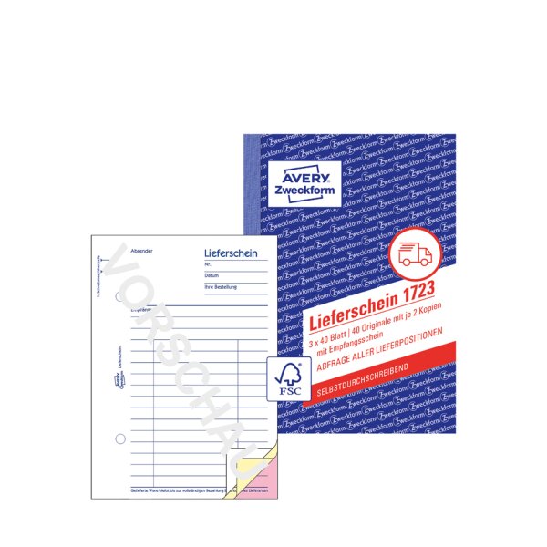 AVERY Zweckform Formularbuch Liefer-/Empfangsschein, SD