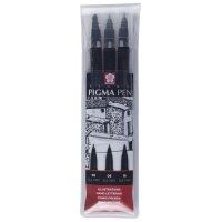 SAKURA Stylo feutre PIGMA PEN, étui de 3, noir