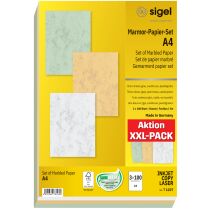 sigel Marmor-Papier, A4, 90 g qm, Feinpapier, sandbraun