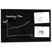 sigel Tableau magnétique en verre artverum, noir