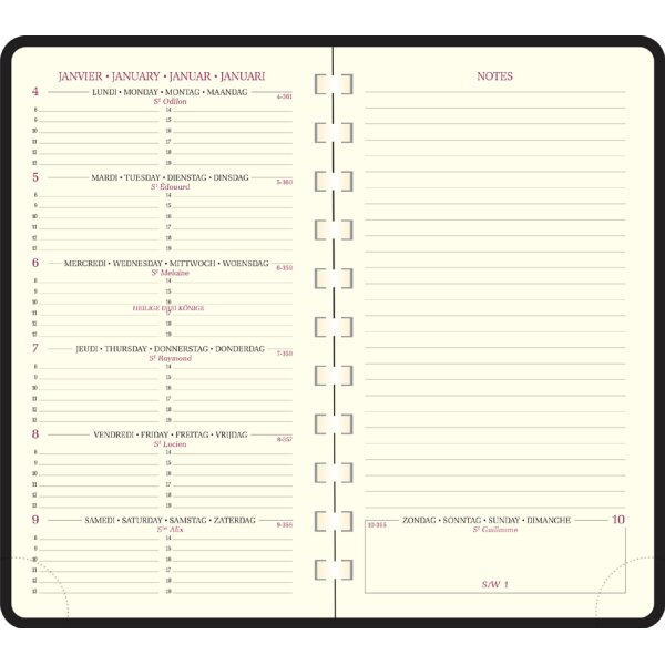 EXACOMPTA Agenda de poche Espace 16S, 2027, assorti