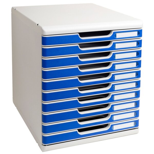 EXACOMPTA Schubladenbox MODULO A4, 3 Schübe, steingrau