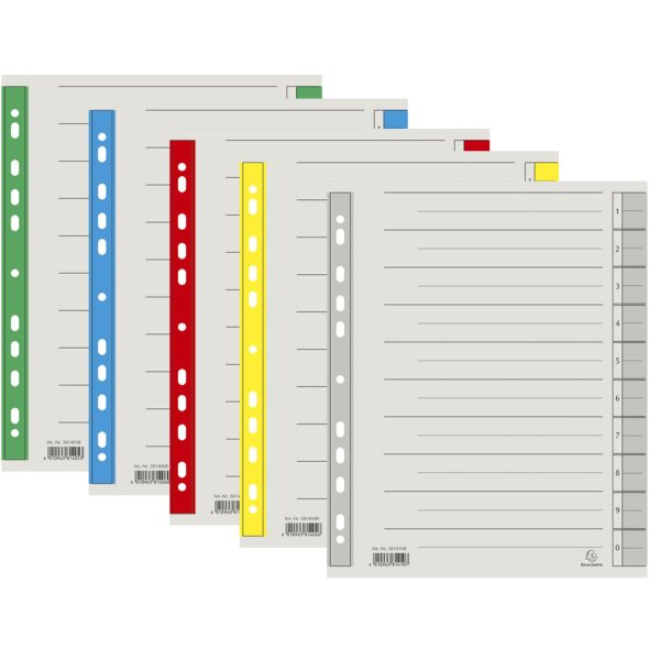 EXACOMPTA Trennblätter, DIN A4 Überbreite, grün