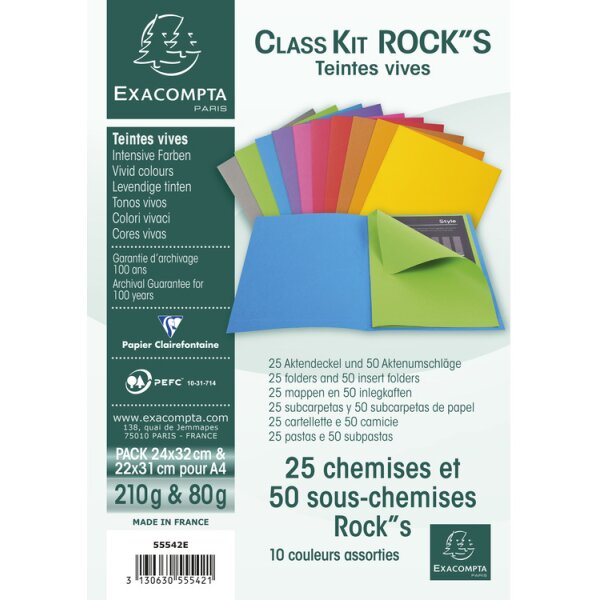 EXACOMPTA Chemise ROCKS Class Kit