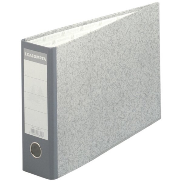 EXACOMPTA Ordner Wolkenmarmor, A4 quer, 70 mm, grau