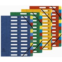 EXACOMPTA Trieur Harmonika, carton, 6 compartiments, assorti