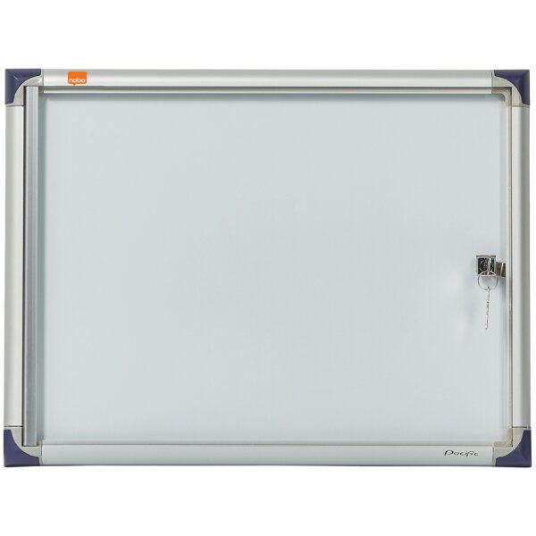 nobo Vitrine, extra plat, fond métal, 2 x format A4