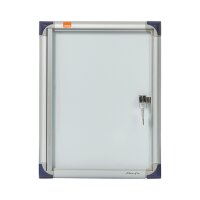 nobo Vitrine, extra plat, fond métal, 2 x format A4