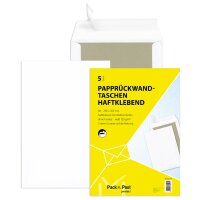 MAILmedia Versandtasche weiss mit Papprücken,...