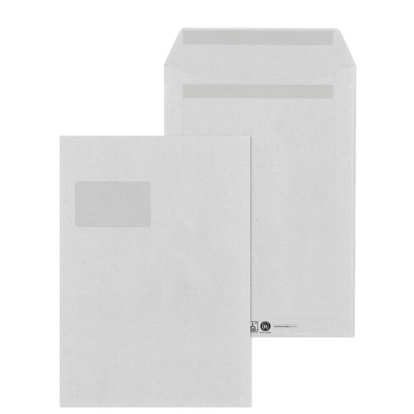 MAILmedia Versandtaschen C4 selbstklebend, mit Fenster links