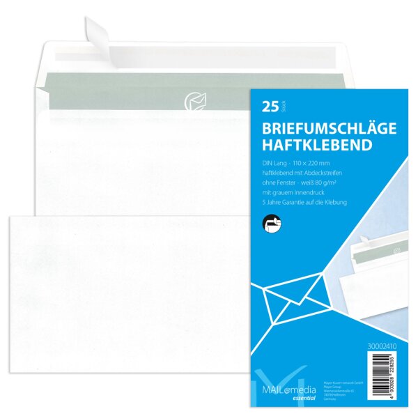 MAILmedia Briefumschlag Offset weiss, DIN Lang, ohne Fenster