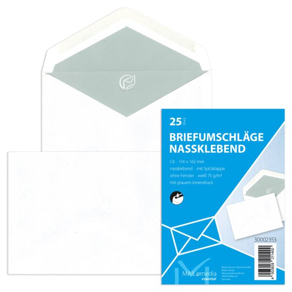 MAILmedia Briefumschlag Offset weiss, C6, ohne Fenster