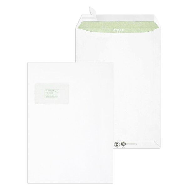 MAILmedia Versandtasche Envirelope, C4, mit Fenster, weiss