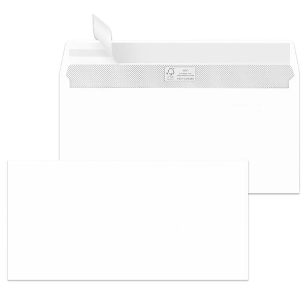 MAILmedia Briefumschläge DIN lang, haftklebend, weiss
