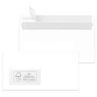 MAILmedia Briefumschläge DIN lang, haftklebend, weiss