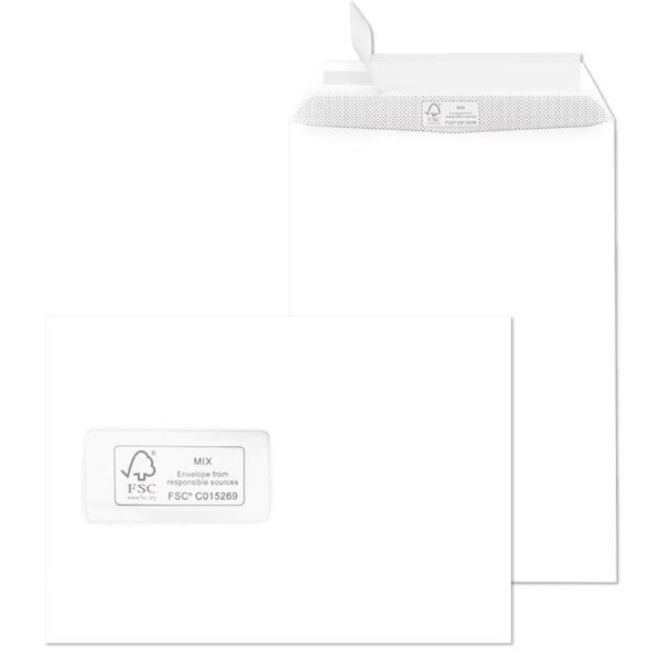 MAILmedia Versandtasche Offset weiss, C5, mit Fenster