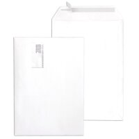MAILmedia Adressfeld-Versandtasche B4, mit Fenster, weiss