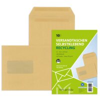 MAILmedia Versandtasche Natron braun, C4, mit Fenster